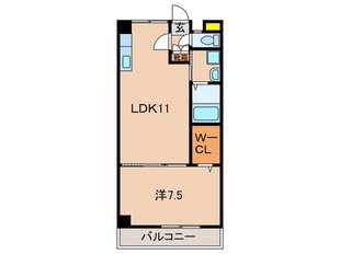 ウエストキュ－ブの物件間取画像